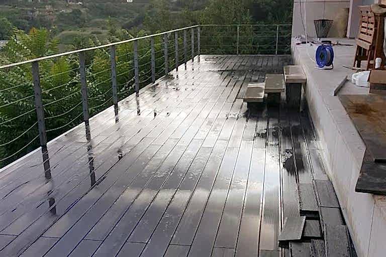 Beykoz Villa Kompozit Deck Teras Zemin Kaplama.